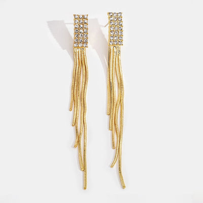 Statement Crystal Tassel Earrings - Beautiful Earth Boutique