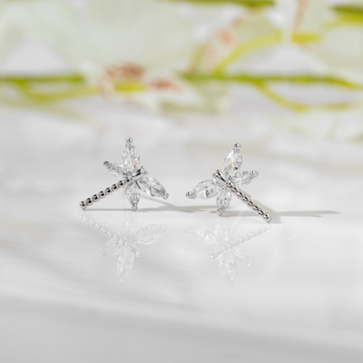 Sterling Silver Dragonfly Earrings