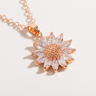 Sunflower Crystal Necklace