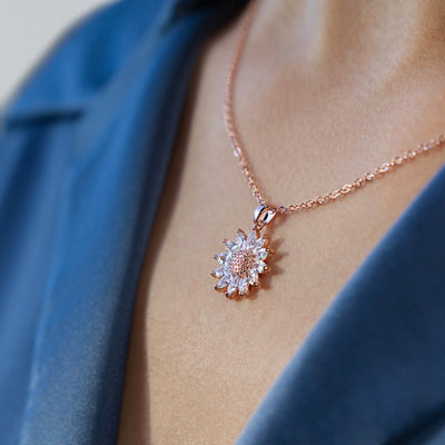 Sunflower Crystal Necklace