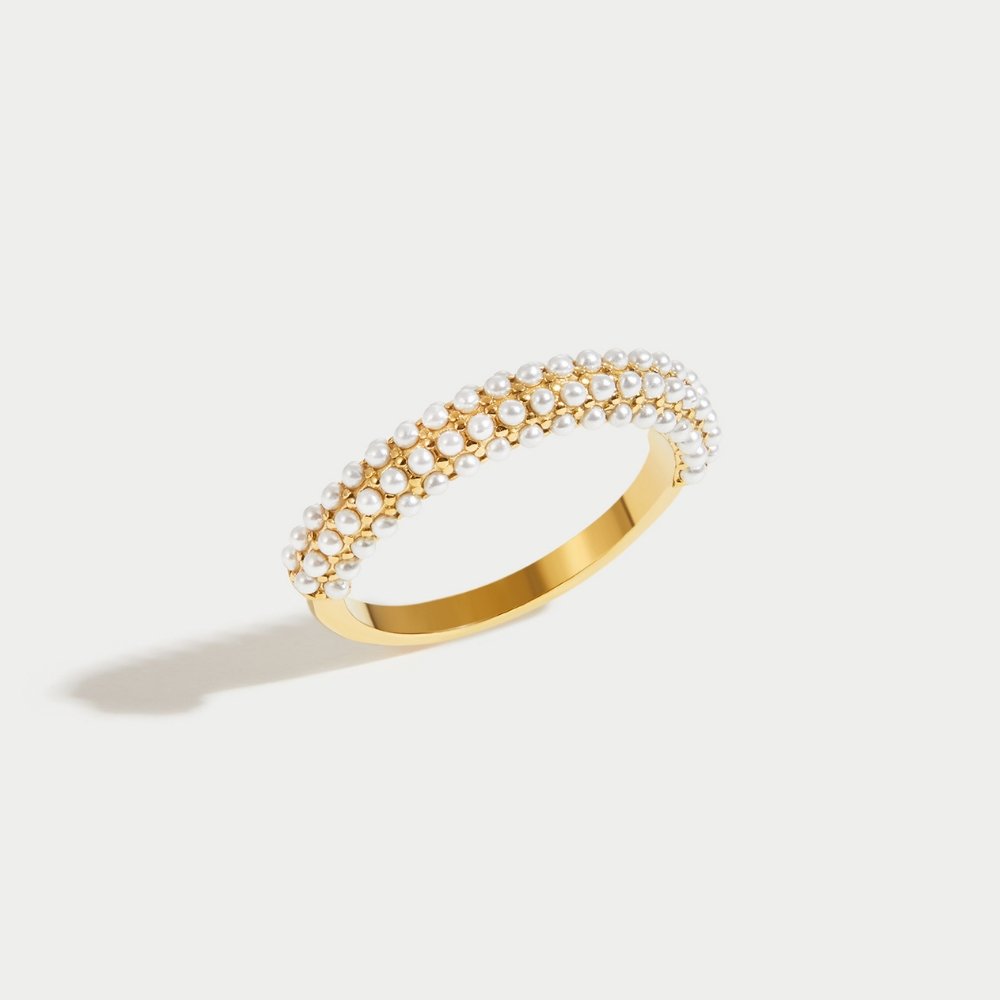 Talisa Gold Pearl Ring - Beautiful Earth Boutique