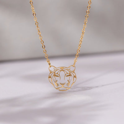 Tiger Stainless Steel Gold Necklace - Beautiful Earth Boutique