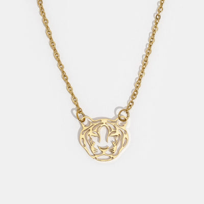 Tiger Stainless Steel Gold Necklace - Beautiful Earth Boutique