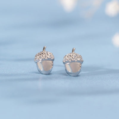 Tiny Acorn Stud Earrings - Beautiful Earth Boutique