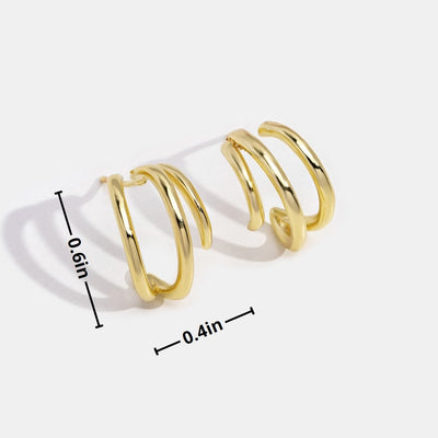 Triple Claw Hoop Earrings - Beautiful Earth Boutique