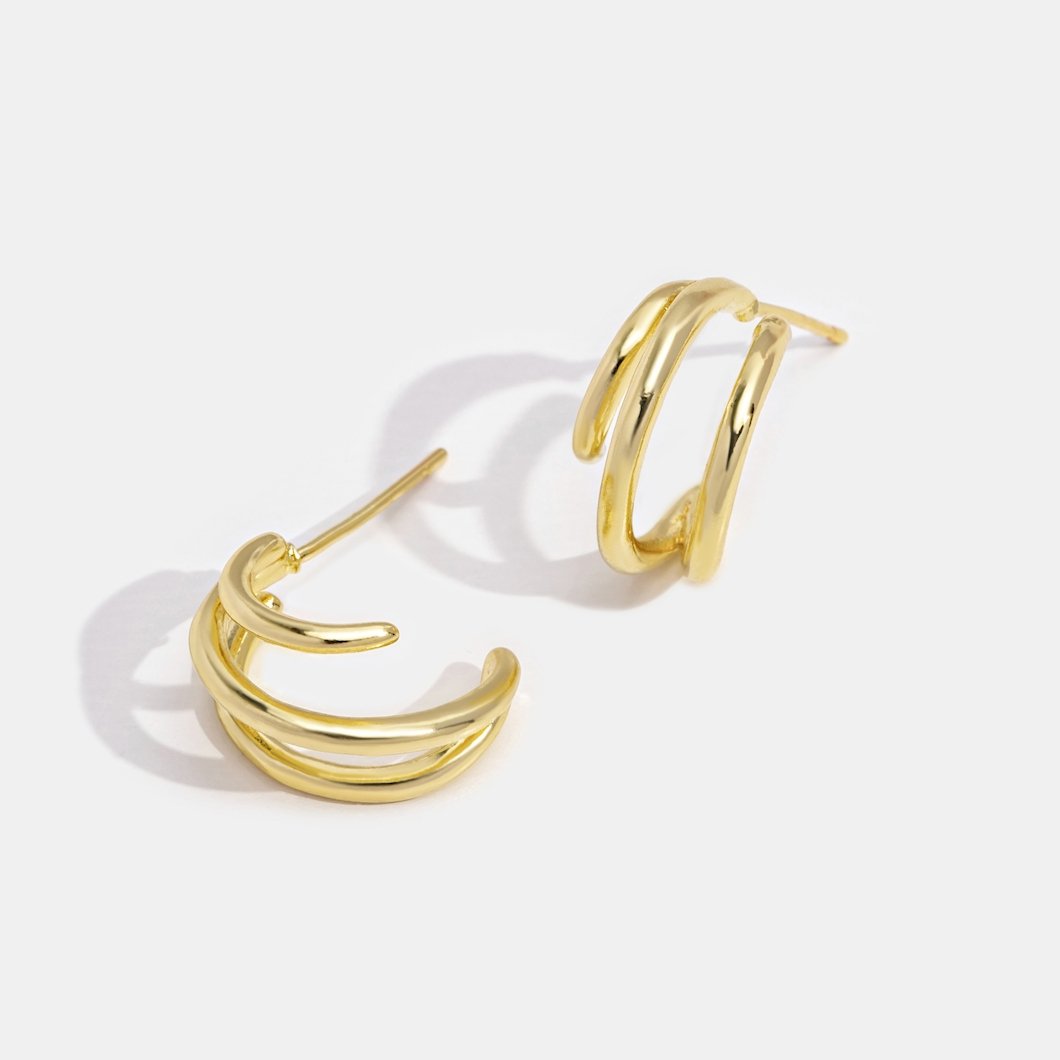 Triple Claw Hoop Earrings - Beautiful Earth Boutique