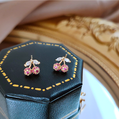 Crystal Fruity Earring Studs