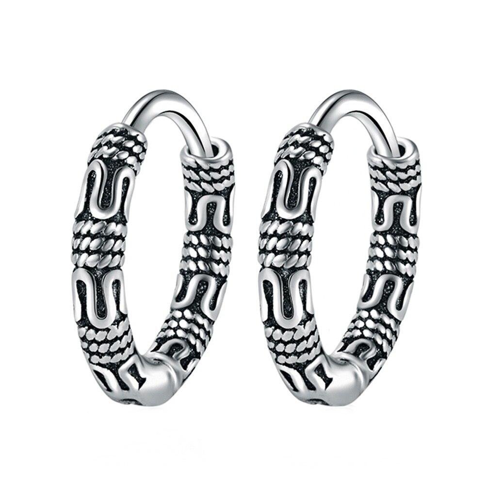 Vintage 925 Sterling Silver Hoop Earrings