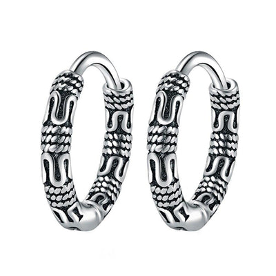 Vintage 925 Sterling Silver Hoop Earrings
