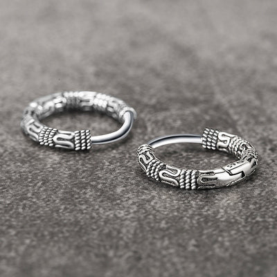 Vintage 925 Sterling Silver Hoop Earrings