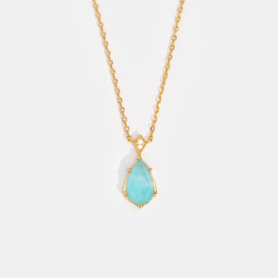 Vintage Amazonite Crystal Necklace - Beautiful Earth Boutique UK