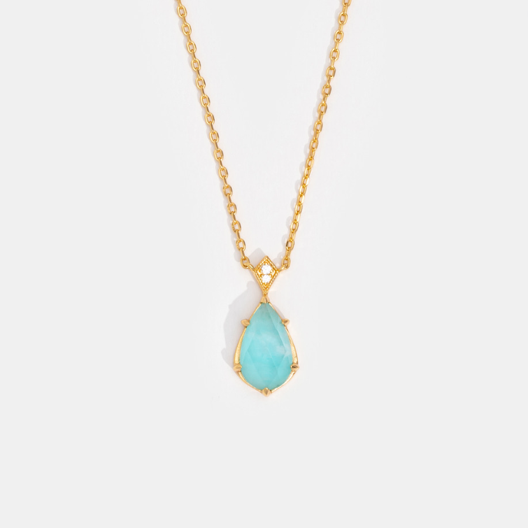Vintage Amazonite Crystal Necklace - Beautiful Earth Boutique