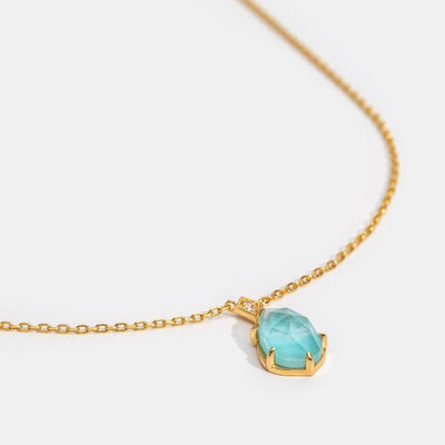Vintage Amazonite Crystal Necklace - Beautiful Earth Boutique UK