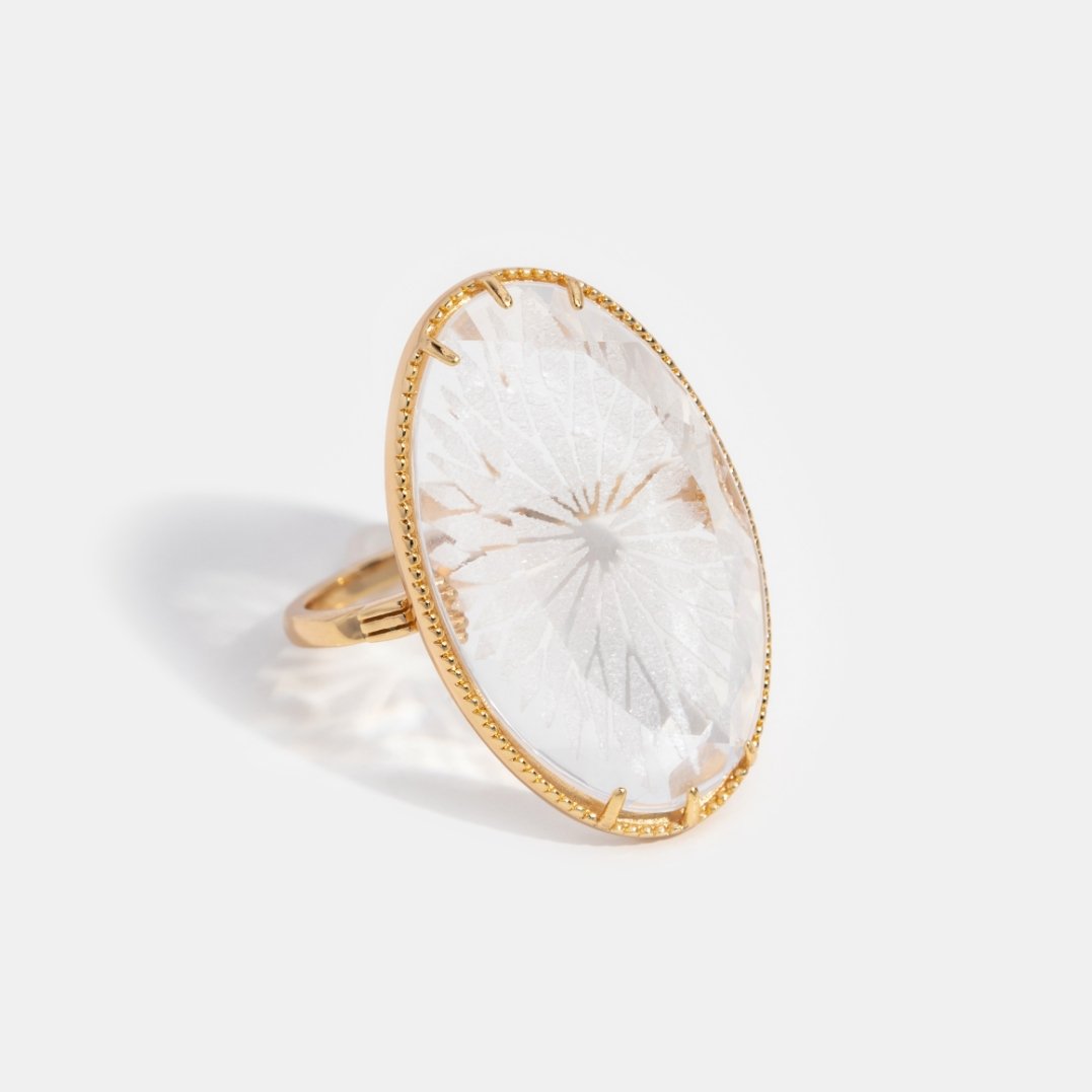 White Crystal Ring - Beautiful Earth Boutique