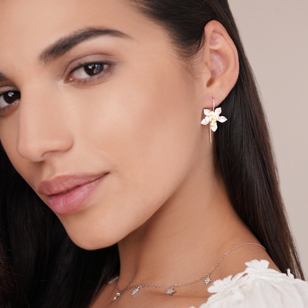 Wild Lotus Flower Drop Earrings - Beautiful Earth Boutique